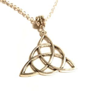 Silver Triquetra Celtic Knot Necklace